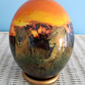 Decorated Ostrich Egg